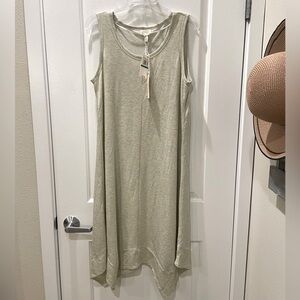NEW…GREIGE Sleeveless Pinstriped Dress